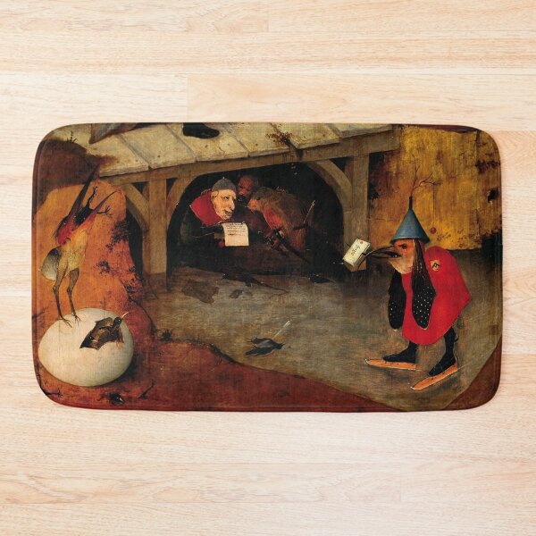 Item preview, DEMON BIRD WITH ICE SKATES IN THE DARK  Detail from Triptych of the Temptation of St. Anthony by Hieronymus Bosch  designed and sold by BulganLumini.