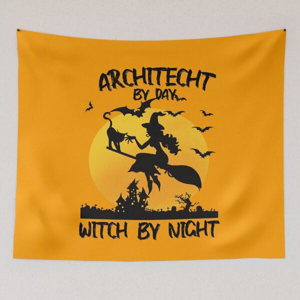 Item preview, architect by day witch by night funny saying for halloween with witch picture scary design for mom for sister designed and sold by mydreamcatcher.