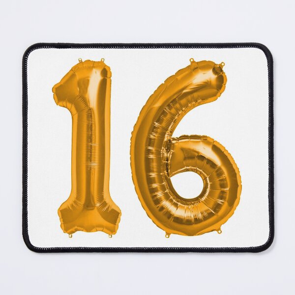 Item preview, Bright Orange 16th Birthday Metallic Helium Balloons Numbers designed and sold by Birthdates.