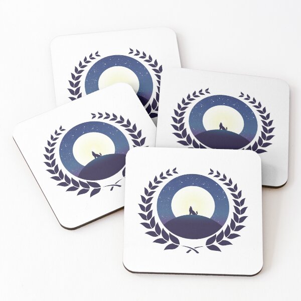 Item preview, Howling Lone Wolf with laurel wreath designed and sold by kocakashop.