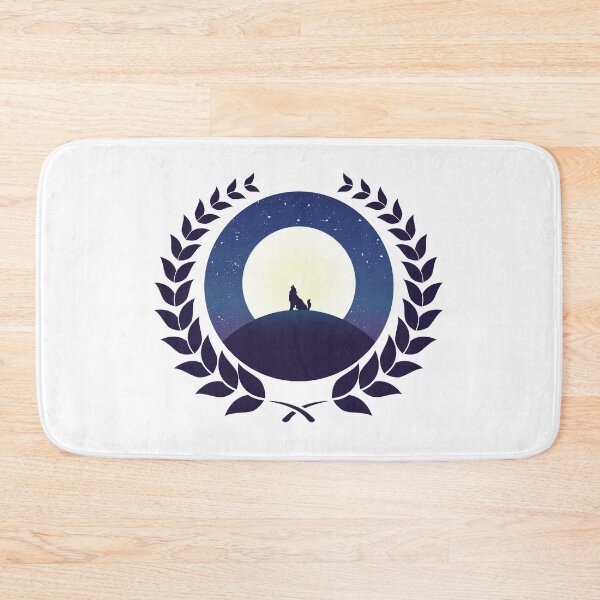 Item preview, Howling Lone Wolf with laurel wreath designed and sold by kocakashop.