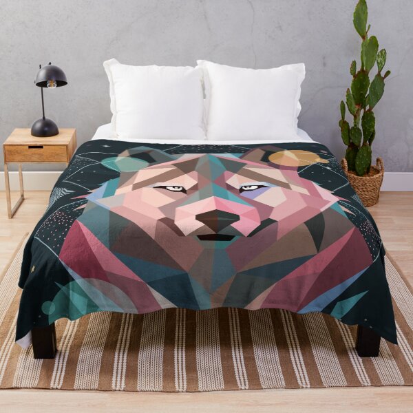 Item preview, Artistic colorful geometric dog designed and sold by urban-color.