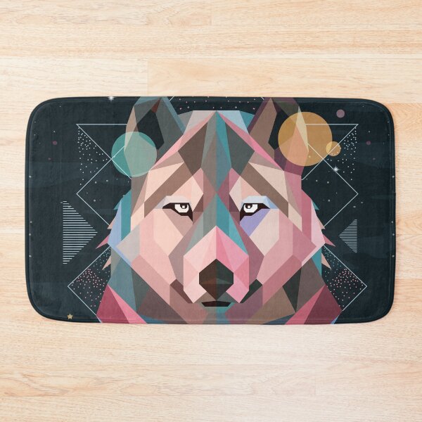 Item preview, Artistic colorful geometric dog designed and sold by urban-color.