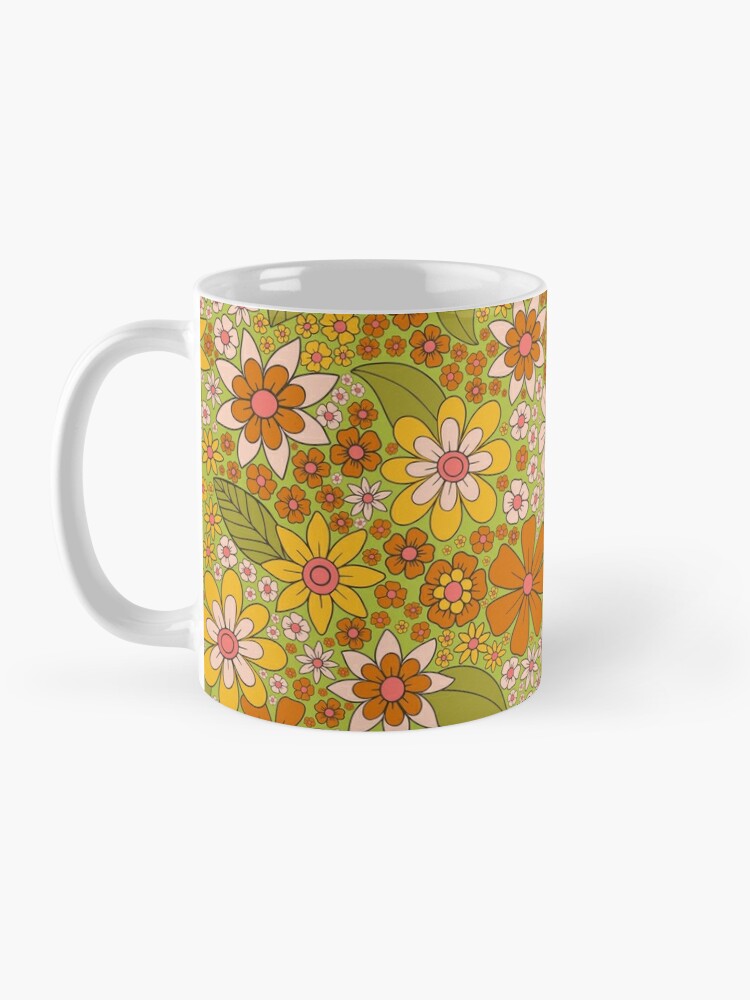 Funky Hippie Flower Power Pattern Coffee Mug for Sale by HotHibiscus