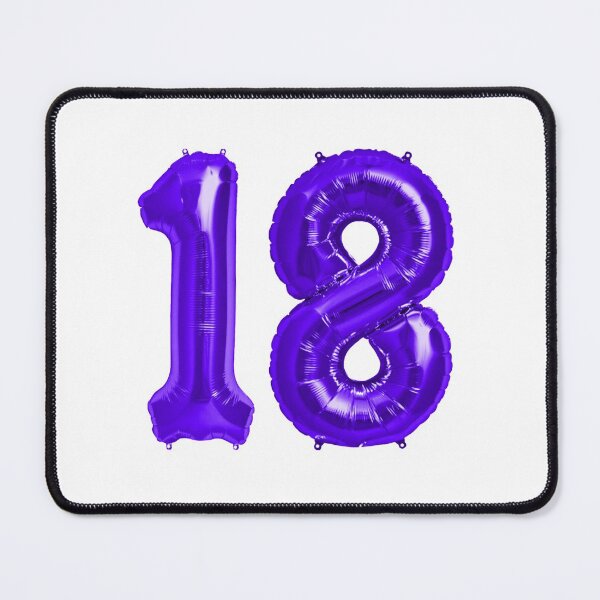 Item preview, Bright Purple 18th Birthday Metallic Helium Balloons Numbers designed and sold by Birthdates.