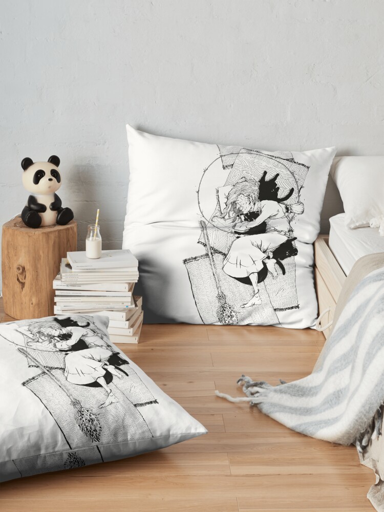 Alternate view of Happy witch Floor Pillow