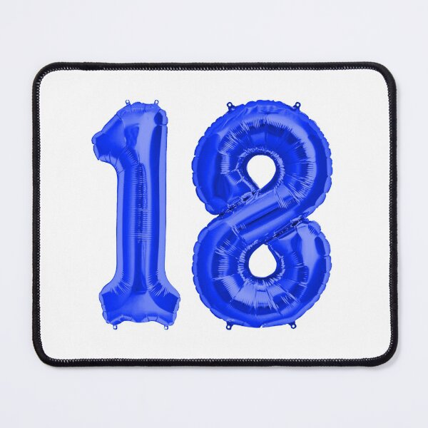 Item preview, Blue 18th Birthday Metallic Helium Balloons Numbers designed and sold by Birthdates.