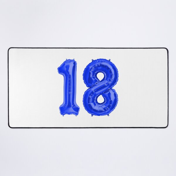 Item preview, Blue 18th Birthday Metallic Helium Balloons Numbers designed and sold by Birthdates.