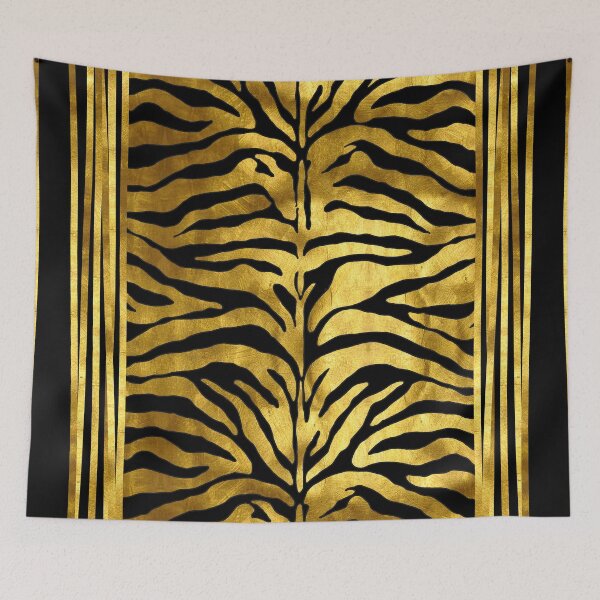 Item preview, Modern design, tiger stripes, black and gold designed and sold by Svitac.