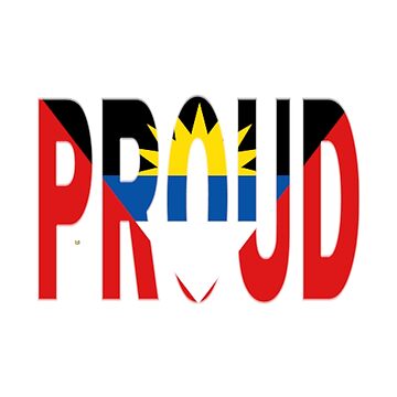 Antigua and Barbuda Flag Shirt With The Word PROUD - Unisex – Soca