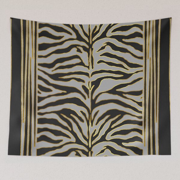 Item preview, Modern design, tiger stripes, gold and greys designed and sold by Svitac.