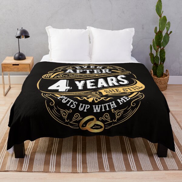 Item preview, Funny Wedding Anniversary Gift 4 years Wedding Marriage Gift Essential T-Shirt designed and sold by Dee Lim.