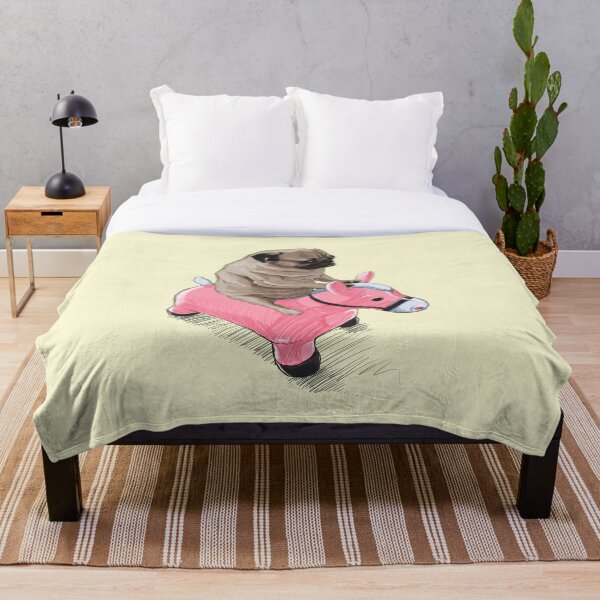 Item preview, Pug and Pink Horse designed and sold by Lostanaw.