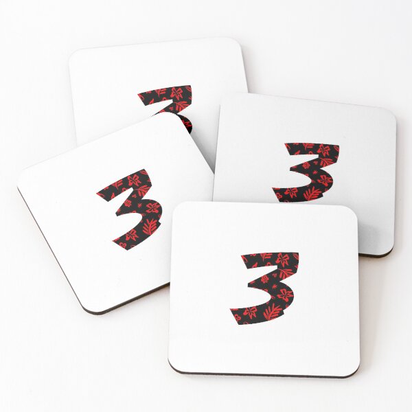 Item preview, Digit 3 (three) with floral pattern designed and sold by ns-dot-design.