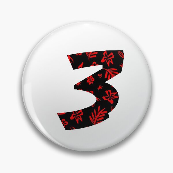 Item preview, Digit 3 (three) with floral pattern designed and sold by ns-dot-design.