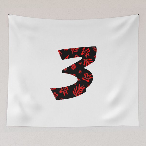 Item preview, Digit 3 (three) with floral pattern designed and sold by ns-dot-design.
