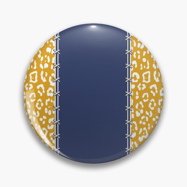 Item preview, Geopard, animal print, vertical stripes, stitched, navy blue, mustard yellow, white  designed and sold by Svitac.