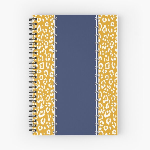 Item preview, Geopard, animal print, vertical stripes, stitched, navy blue, mustard yellow, white  designed and sold by Svitac.