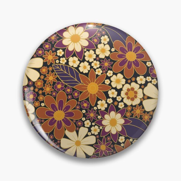 Item preview, Fall, Autumn Floral in Purple, Mustard Yellow & Gold designed and sold by somecallmebeth.