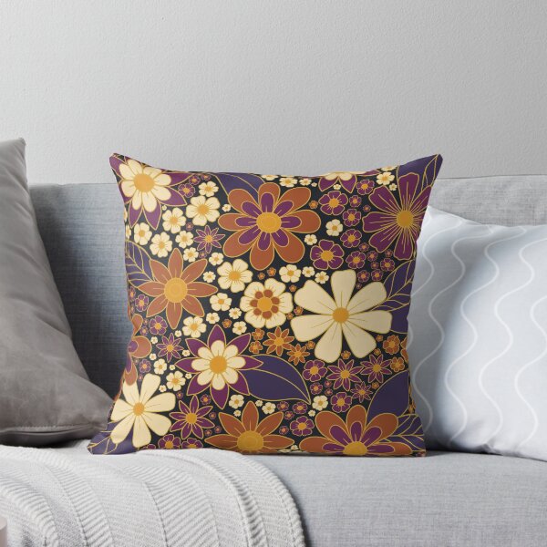 Item preview, Fall, Autumn Floral in Purple, Mustard Yellow & Gold designed and sold by somecallmebeth.