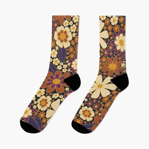 Item preview, Fall, Autumn Floral in Purple, Mustard Yellow & Gold designed and sold by somecallmebeth.