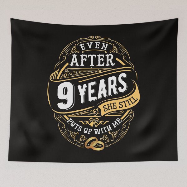 Item preview, Funny Wedding Anniversary Gift 9 years Wedding Marriage Gift Essential T-Shirt designed and sold by Dee Lim.