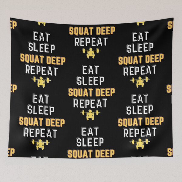 Item preview, Eat Sleep Squat Deep Repeat designed and sold by OlympicsMerch.