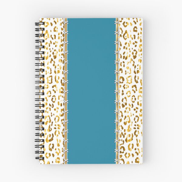 Item preview, Geopard, animal print, vertical stripes, stitched, teal, turquoise, gold, white designed and sold by Svitac.