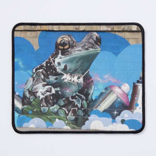 Item preview, Graffiti Teal Brown Frog With Spraying Cans designed and sold by Mythos57.