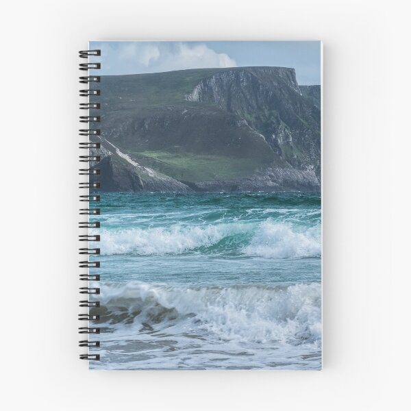 Item preview, The stormy Atlantic Ocean and mountains view from the Keel Beach on Achill Island, County Mayo on the west coast of the Republic of Ireland designed and sold by AlbertMi.
