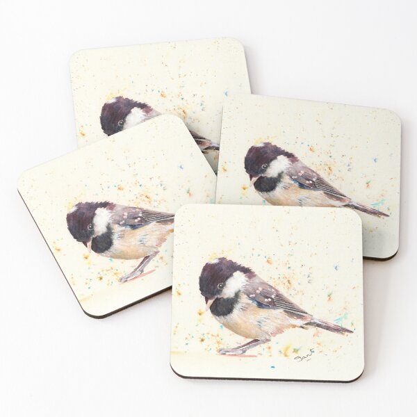 Item preview, 'Shy little coal tit', painted in Brusho designed and sold by Jantien Powell.