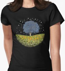 Starry Night Sky Women's Fitted T-Shirt
