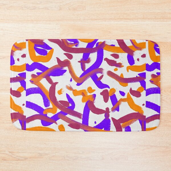 Item preview, Purple Fuchsia Orange Colorful Party Confetti Abstract Art Brush Strokes designed and sold by hopecope.