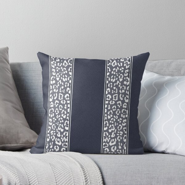 Item preview, Geopard, animal print, vertical stripes, stitched, navy blue, white designed and sold by Svitac.