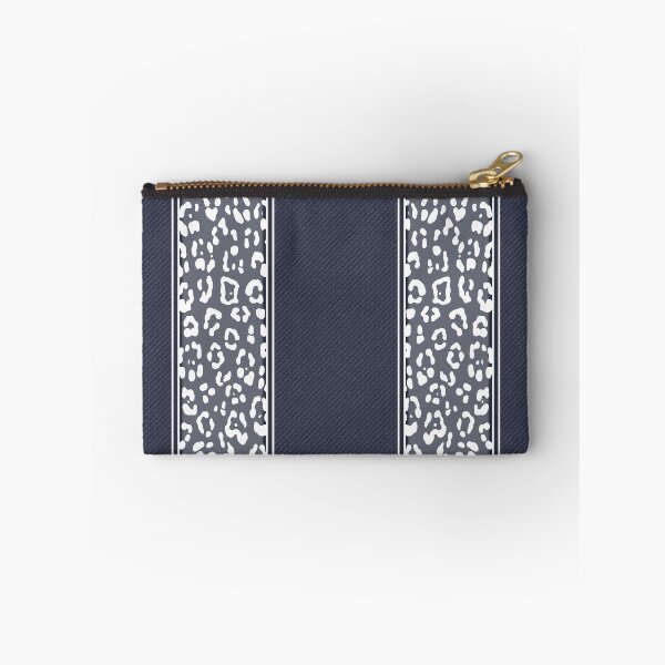 Item preview, Geopard, animal print, vertical stripes, stitched, navy blue, white designed and sold by Svitac.