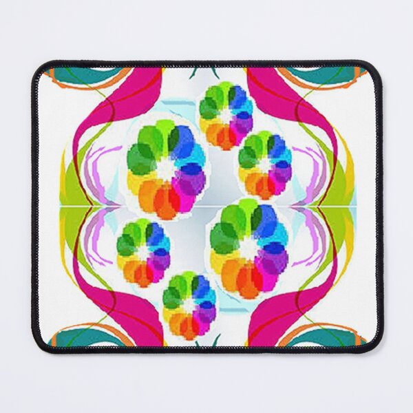 Artikelvorschau, ABSTRAKTES BLUMENDESIGN, bunte Abstraktion, psychedelische Arte Abstracto, abstraktes Kunstdesign entworfen und verkauft von Adri Barnard.