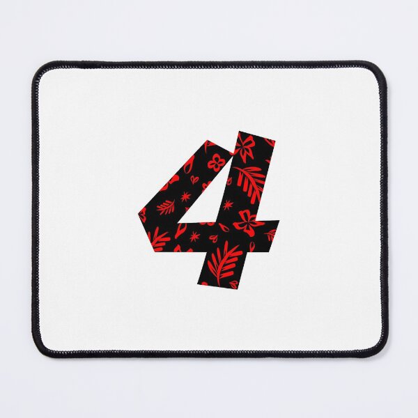 Item preview, Digit 4 (four) with floral pattern designed and sold by ns-dot-design.