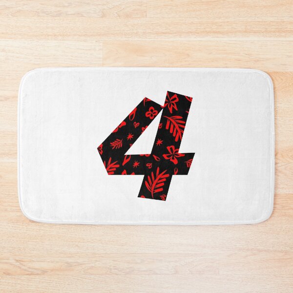 Item preview, Digit 4 (four) with floral pattern designed and sold by ns-dot-design.