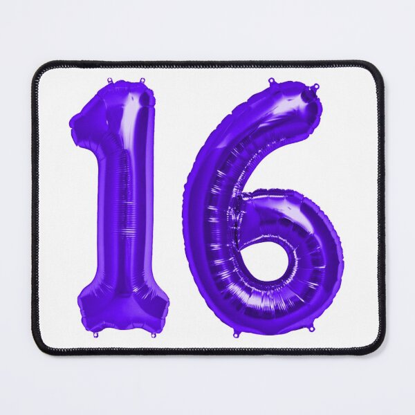 Item preview, Purple 16th Birthday Metallic Helium Balloons Numbers designed and sold by Birthdates.