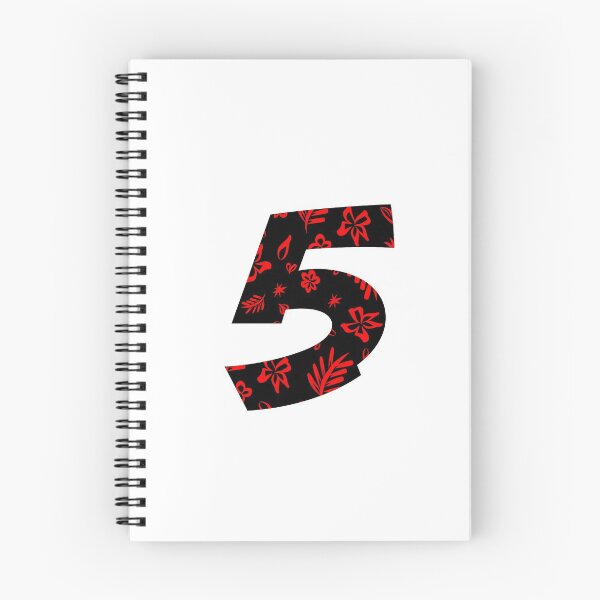 Item preview, Digit 5 (five) with floral pattern designed and sold by ns-dot-design.