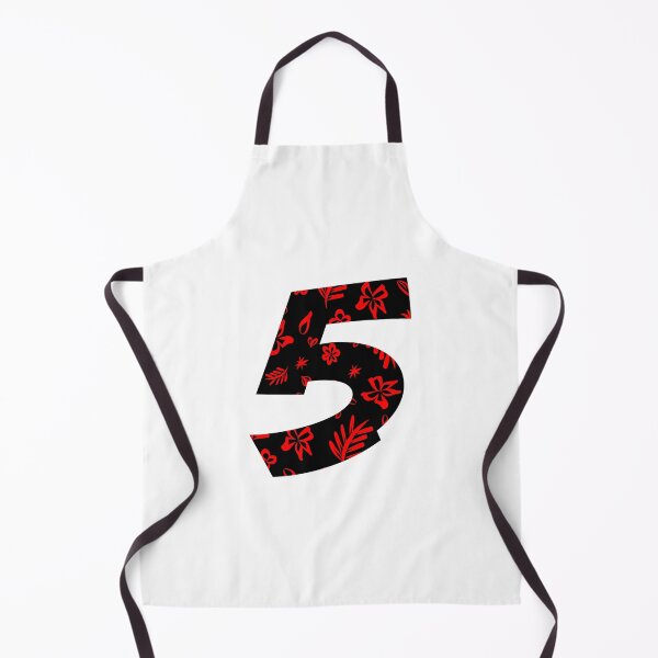 Item preview, Digit 5 (five) with floral pattern designed and sold by ns-dot-design.