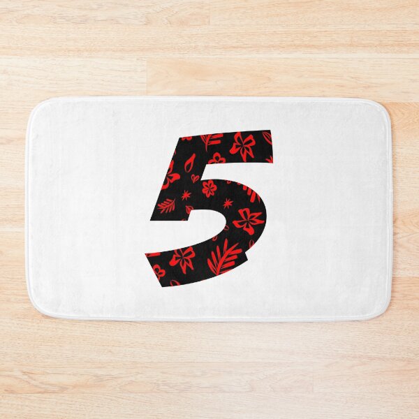 Item preview, Digit 5 (five) with floral pattern designed and sold by ns-dot-design.