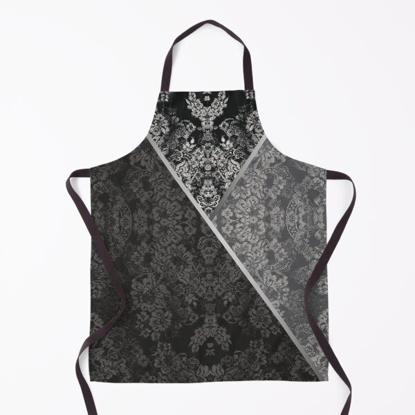 Artikelvorschau, Chic Black Silver Minimal Geometric Floral Lace Pattern entworfen und verkauft von LaceySkies.