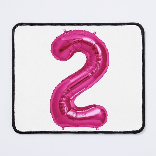 Item preview, Two Number 2 Metallic Hot Pink Mylar Foil Helium Balloon for Two Year Old Toddler Birthday  designed and sold by Birthdates.