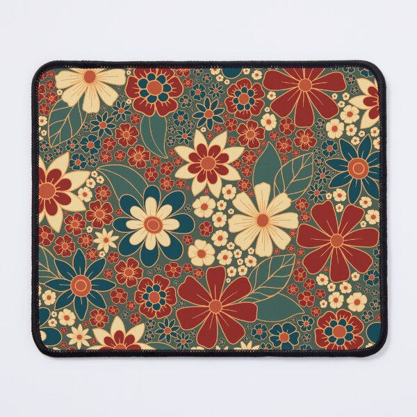 Item preview, Dark Fall/Winter Floral in Red, Teal, & Blue designed and sold by somecallmebeth.