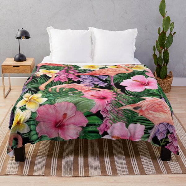 Item preview, Flamingo and flowers designed and sold by Designhub14.