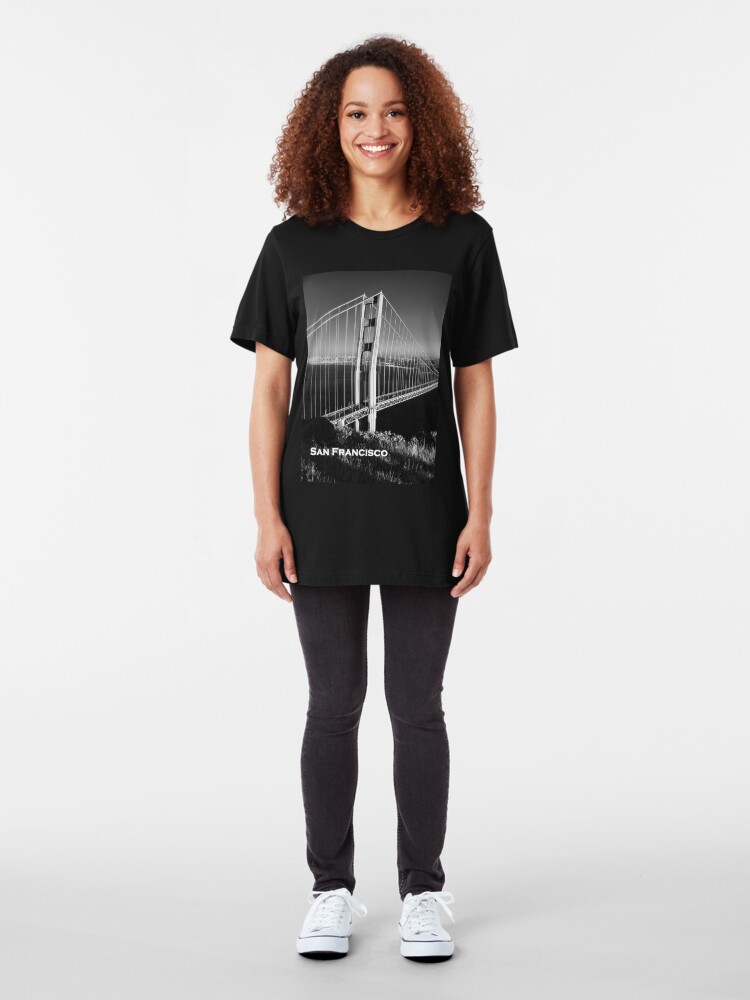 Alternate view of Golden Gate Bridge at Sunset Slim Fit T-Shirt