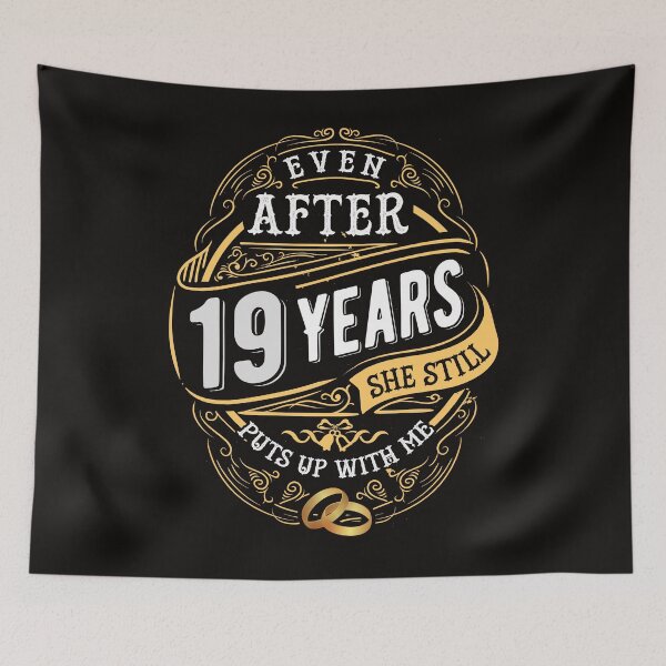 Item preview, Funny Wedding Anniversary Gift 19 years Wedding Marriage Gift Essential T-Shirt designed and sold by Dee Lim.