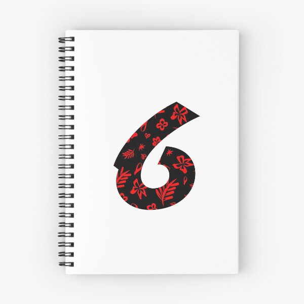 Item preview, Digit 6 (Six) with floral pattern designed and sold by ns-dot-design.