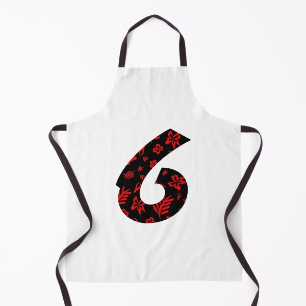 Item preview, Digit 6 (Six) with floral pattern designed and sold by ns-dot-design.